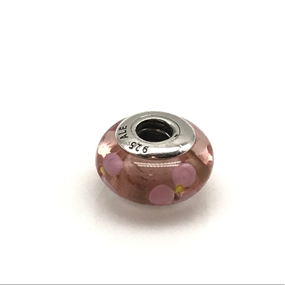 Pandora Pink Floral Murano Glass Charm - Picture 4 of 4